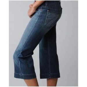 7FAM 7 For All Mankind Women’s Sz 29 Dojo Crop Jeans Embroidered Denim
